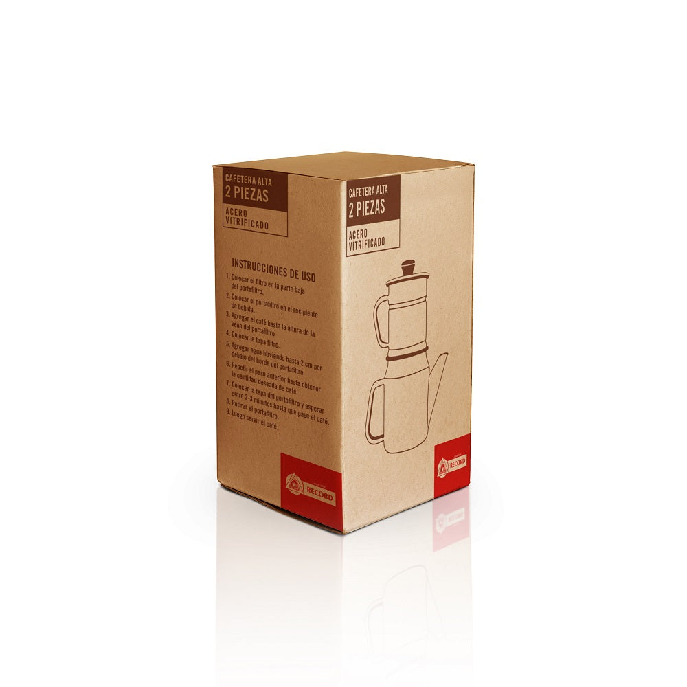Cafetera Acero Esmaltado 2pzas Blanca N°10