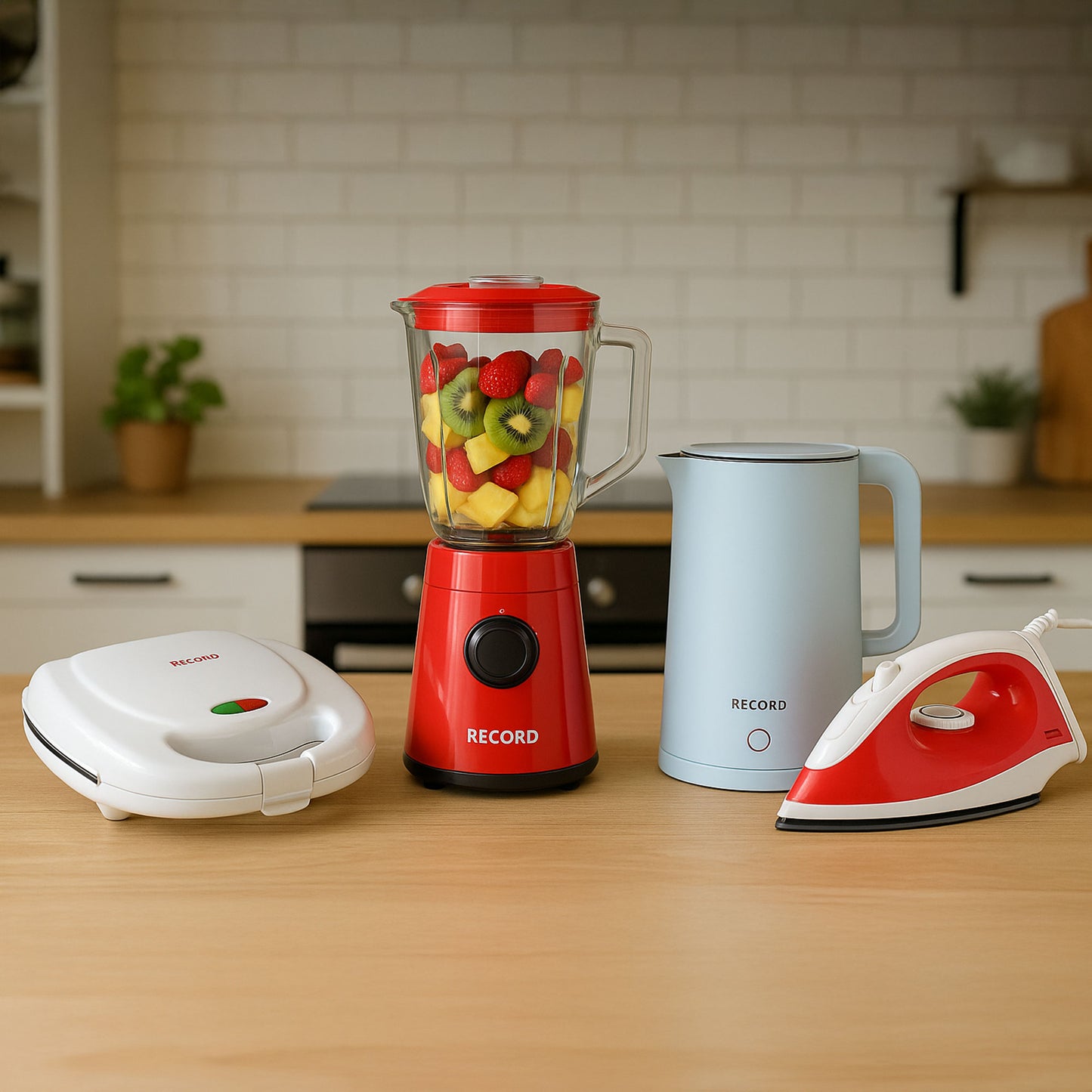 Combo Record Hogar- Hervidor + Licuadora + Sandwichera + Plancha