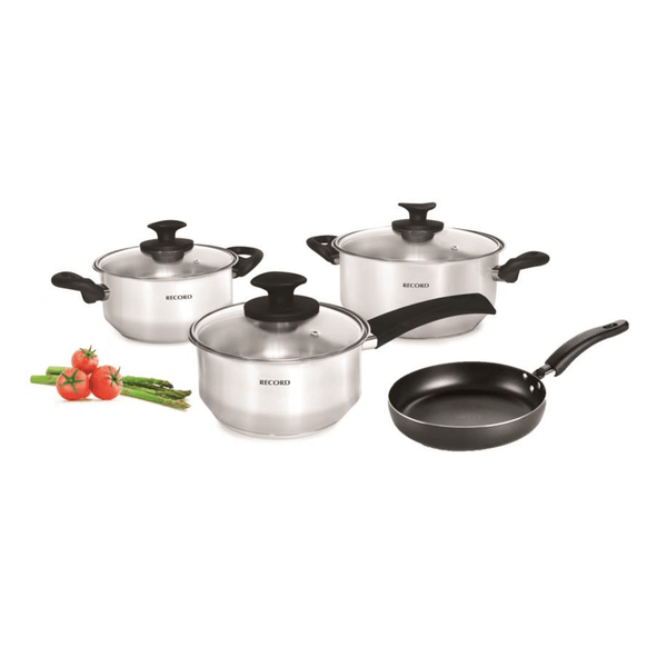 Juego de Ollas Record Encanto Acero Inoxidable 7 piezas