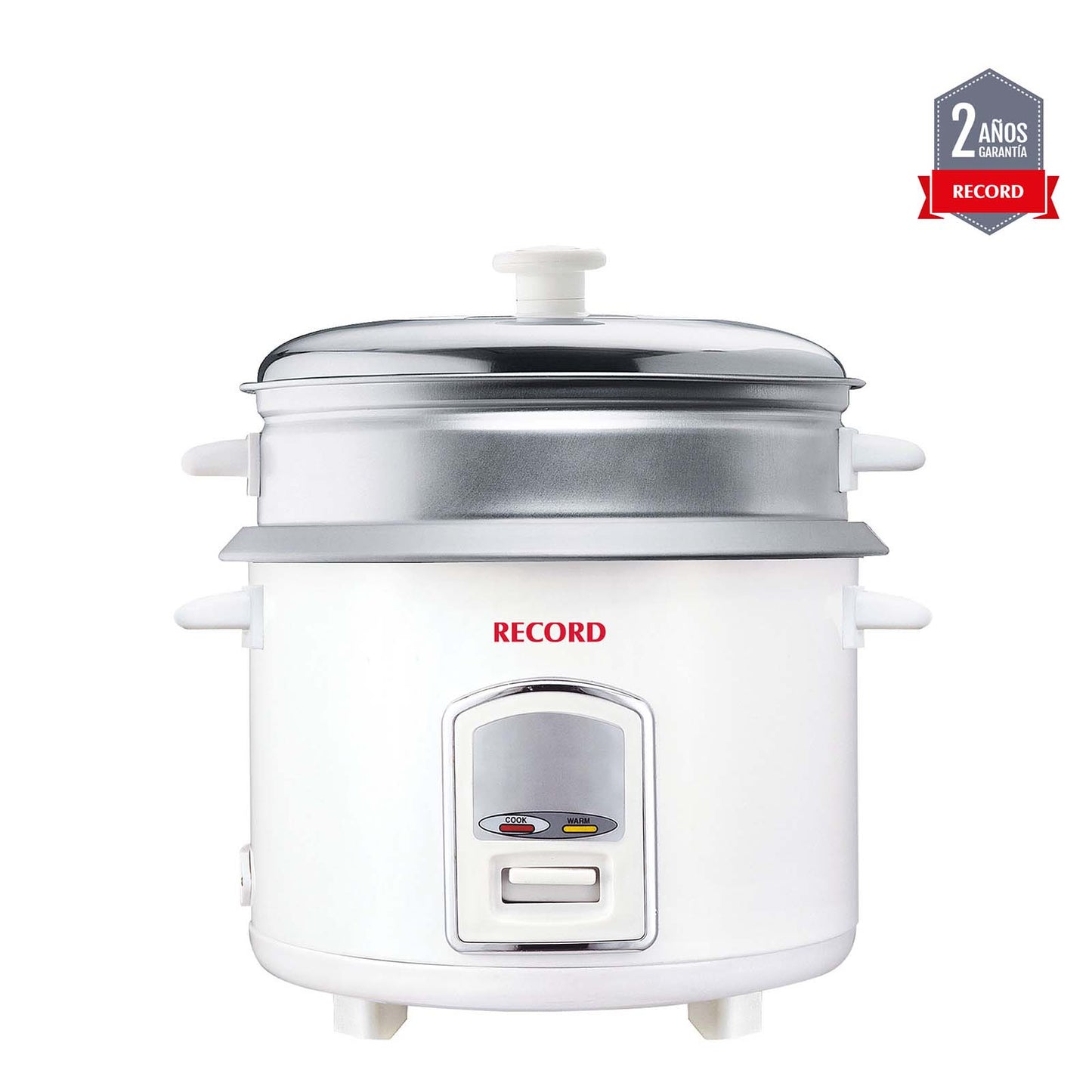 Arrocera Record blanca con función de mantener caliente 2.5L