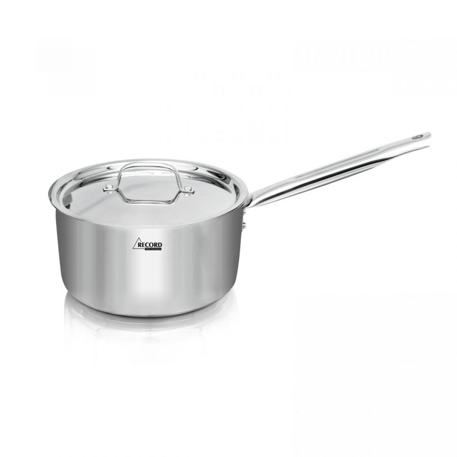 Cacerola Professional Record acero inoxidable con tapa acero 18 cm