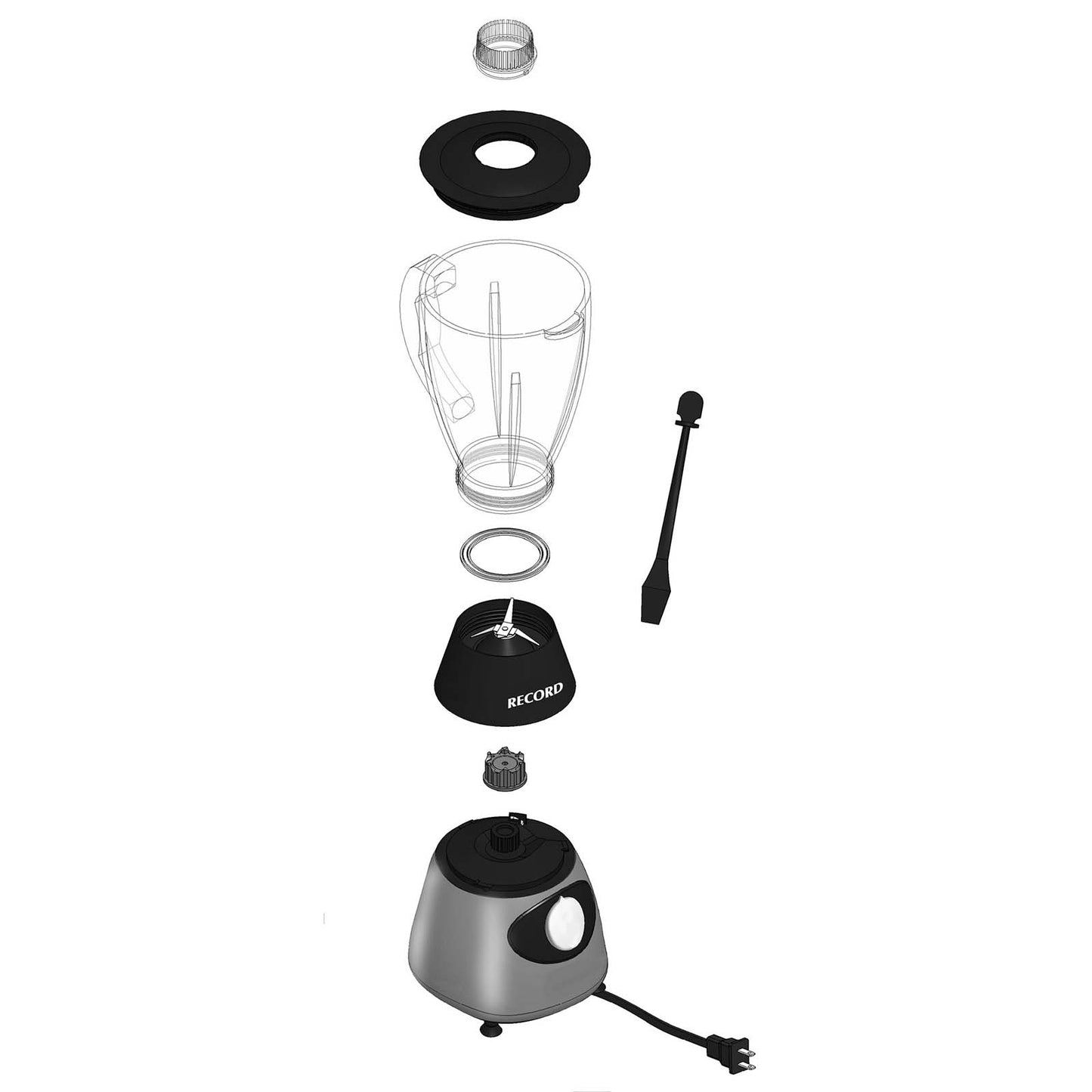 Licuadora 1.5L 4Vel + Pulsador Inox
