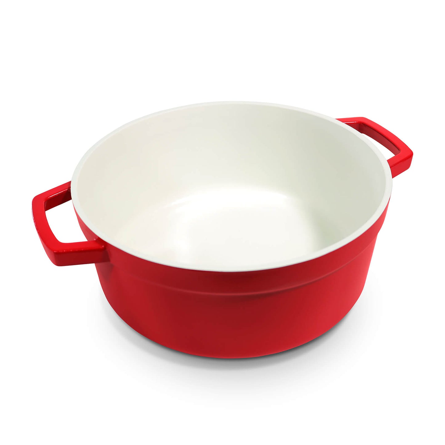 Olla Gourmet Record roja aluminio fundido con revestimiento cerámico 24 cm