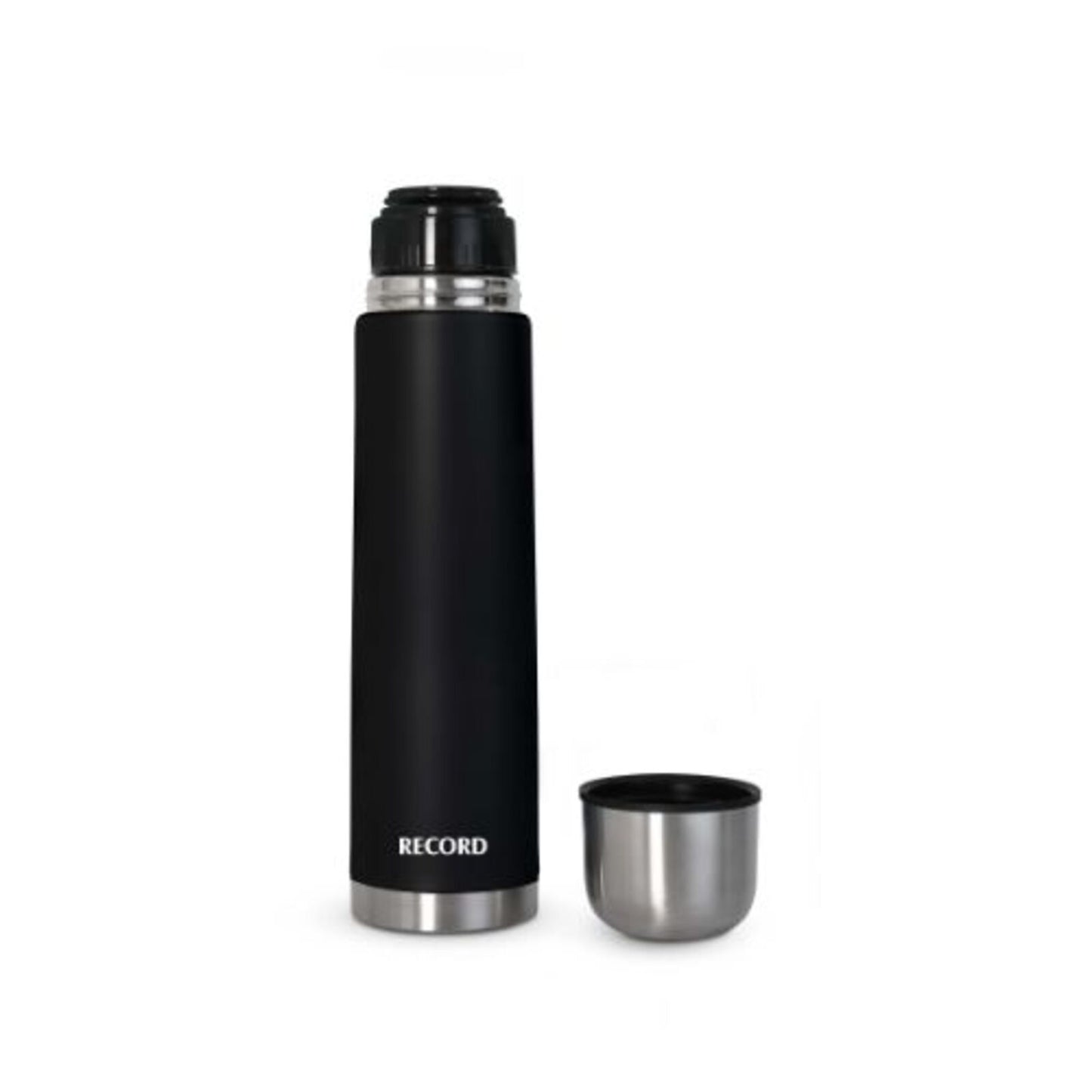Termo bala Record acero inoxidable negro1L