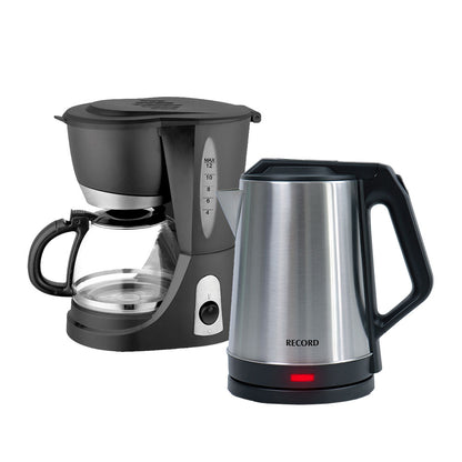 Combo Café- Cafetera Electrica 800W + Hervidor Eléctrico 1500W