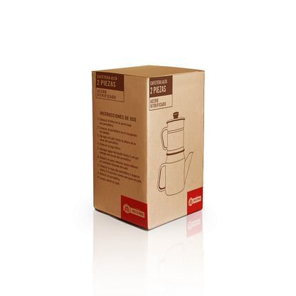 Cafetera Acero Esmaltado 2pzas Blanca N°10