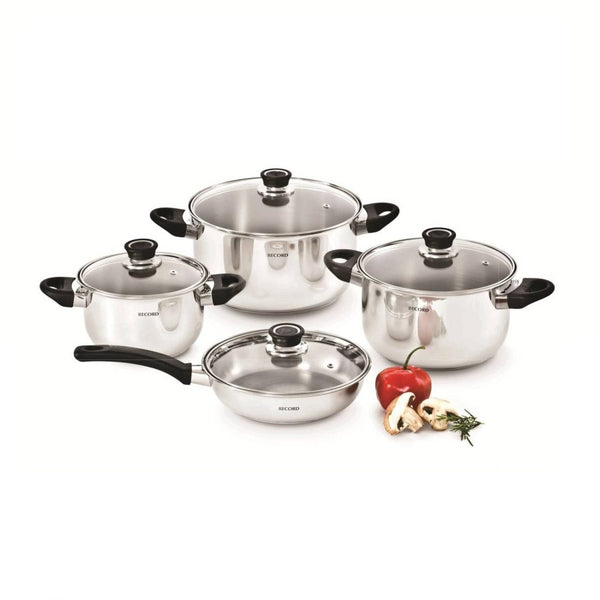 Juego de Ollas Inoxset Acero Inoxidable 8pz T/Vidrio