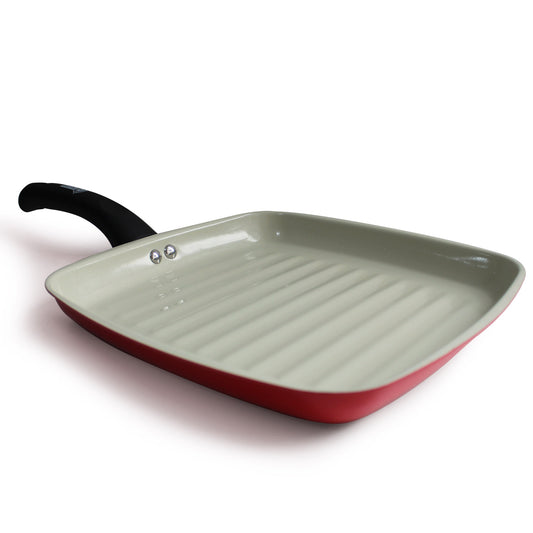 Sartén asador Record roja con revestimiento interno cerámico 28 cm
