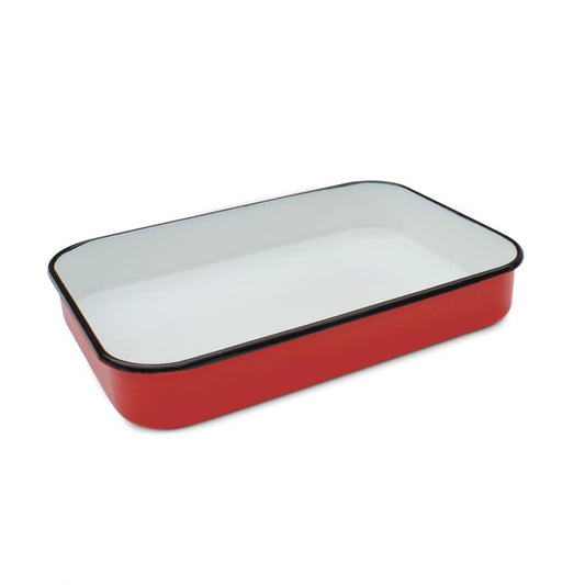 Fuente acero Esmaltado 30x20 rojo