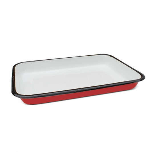 Fuente acero Esmaltado 36x25 rojo
