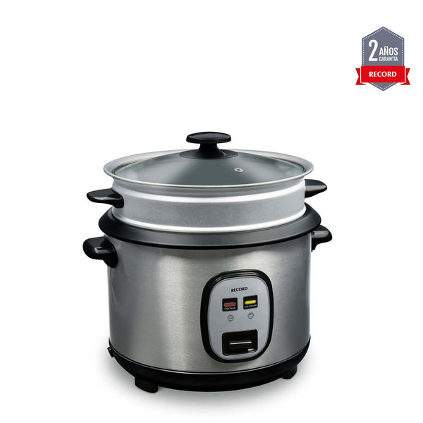 Arrocera Record con función de mantener caliente y bandeja de vapor 1.8L