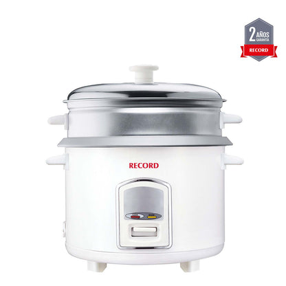 Arrocera Record blanca con función de mantener caliente 2.5L