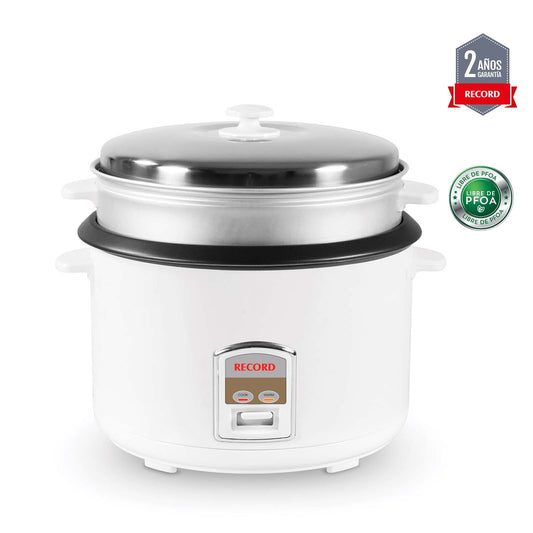 Arrocera Record blanca con función de mantener caliente 4.2L