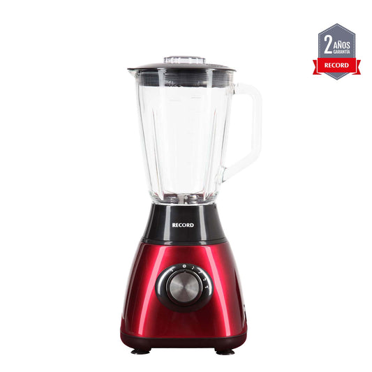 Licuadora Record con vaso de vidrio 1.5L - 4 velocidades + pulsador