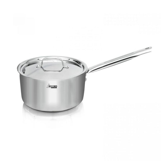 Cacerola Professional Record acero inoxidable con tapa acero 18 cm