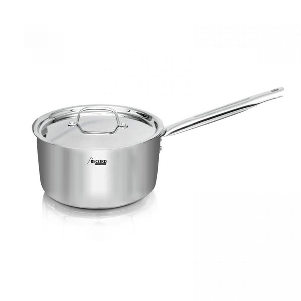 Cacerola Professional Record acero inoxidable con tapa acero 18 cm