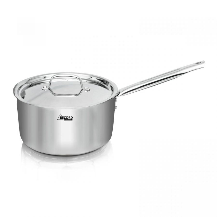 Cacerola Professional Record acero inoxidable con tapa acero 22 cm