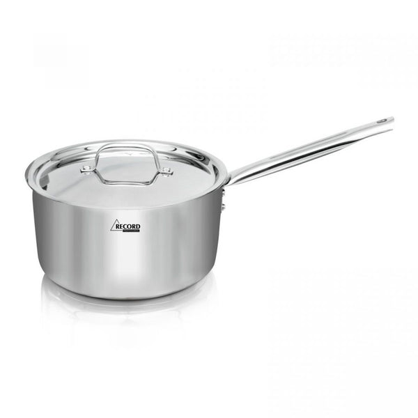 Cacerola Professional Record acero inoxidable con tapa acero 22 cm