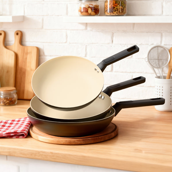 TRIPACK SARTENES CERAMIC BLACK