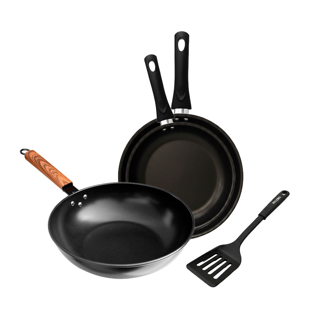 Tripack de Sartenes Sartén Wok 28 + Sartén Estrella 18 + Sartén Estrella 22