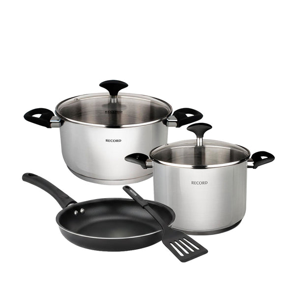 Set de Ollas Gia Plus 26 + Gia Plus 24 + Sartén Estrella 22