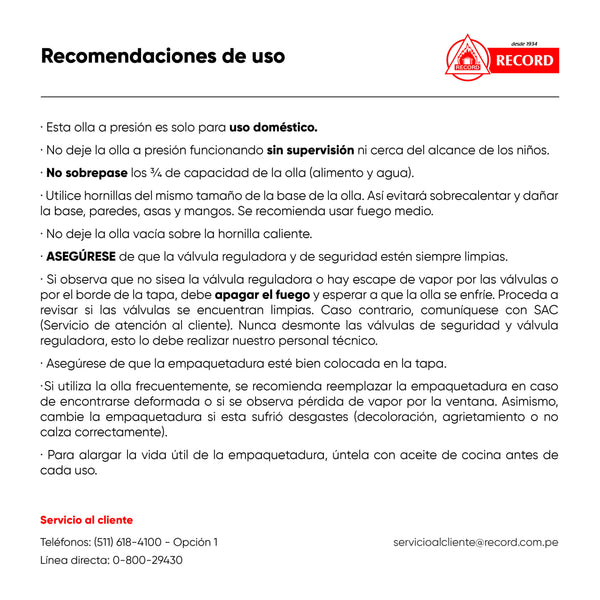 Olla a Presión Acero Inox 6L