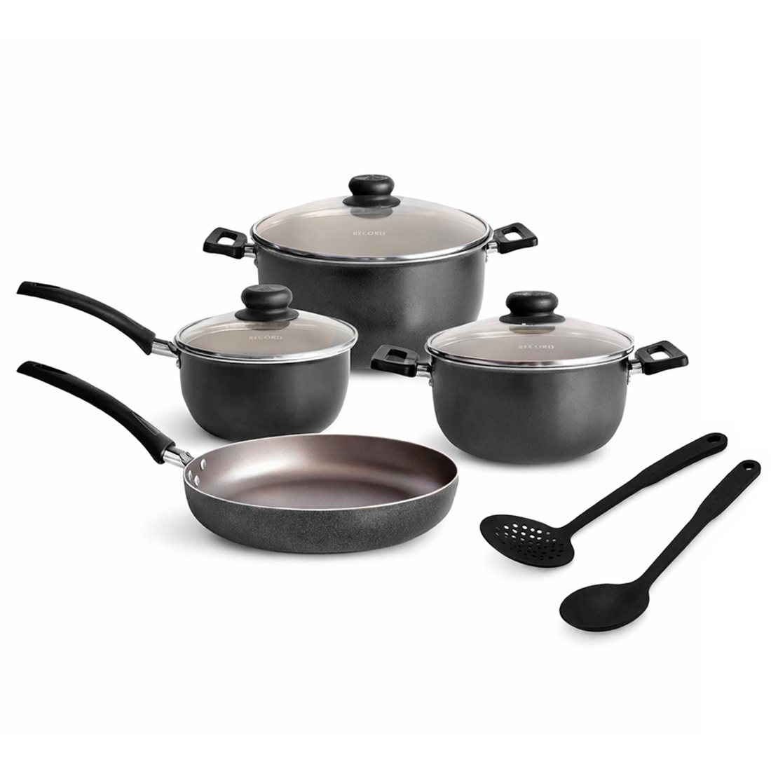 Juego de Ollas Essential Negro 9 piezas