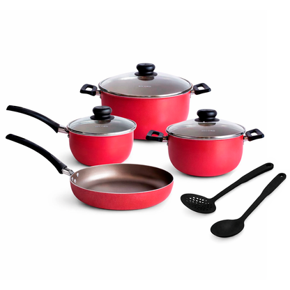Juego de Ollas Essential Rojo 9 piezas