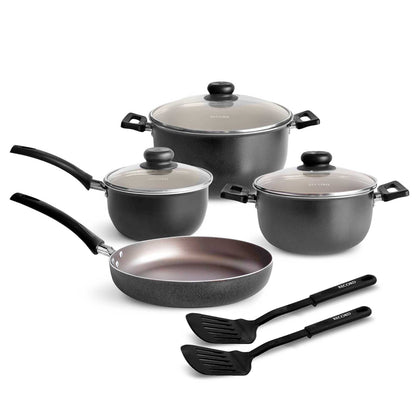 Juego de Ollas Negro 9 piezas Record