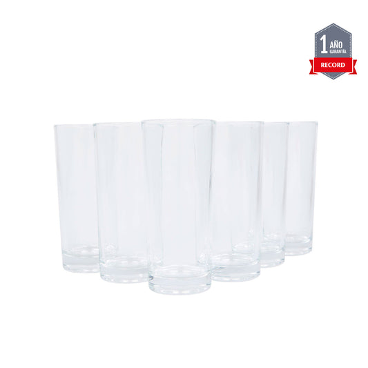 Set de 6 vasos de Vidrio