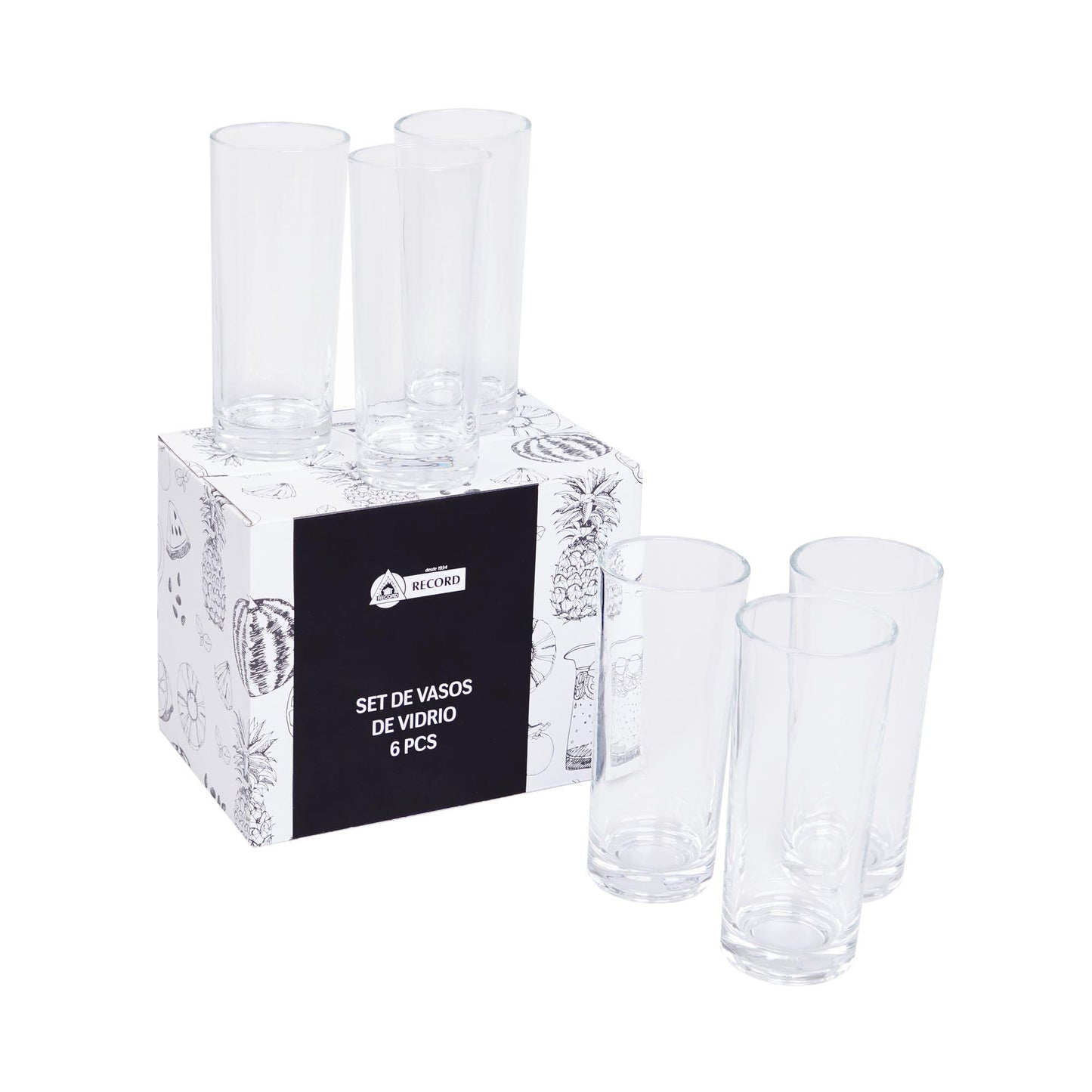 Set de 6 vasos de Vidrio