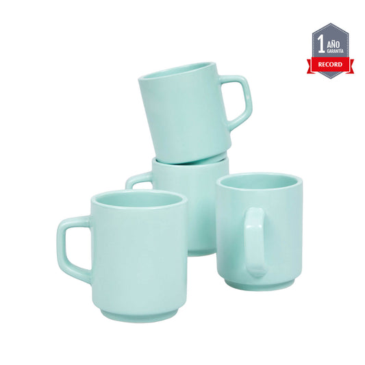 Set de 4 tazas Verde Menta