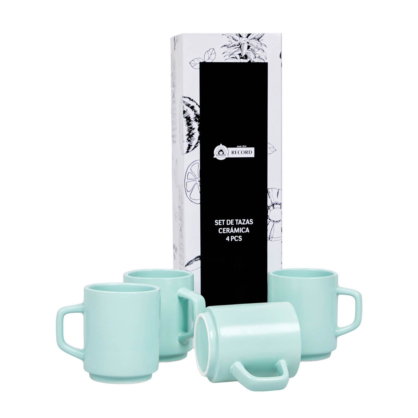 Set de 4 tazas Verde Menta