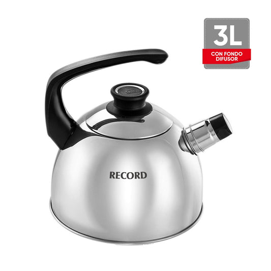 Tetera Record Inoxset 3L con fondo difusor