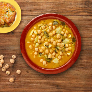 GARBANZOS CON  CROQUETAS DE ATÚN