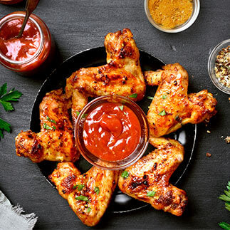 POLLO BBQ  CON KETCHUP